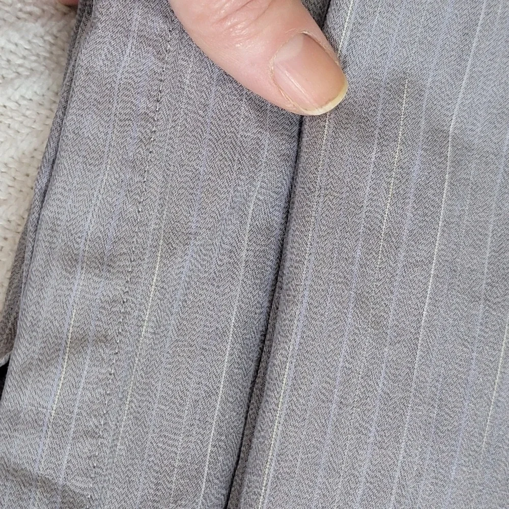 Calvin Klein‎ Home Grey Thin Stripe Duvet Cover Full/Queen 100% Cotton EUC